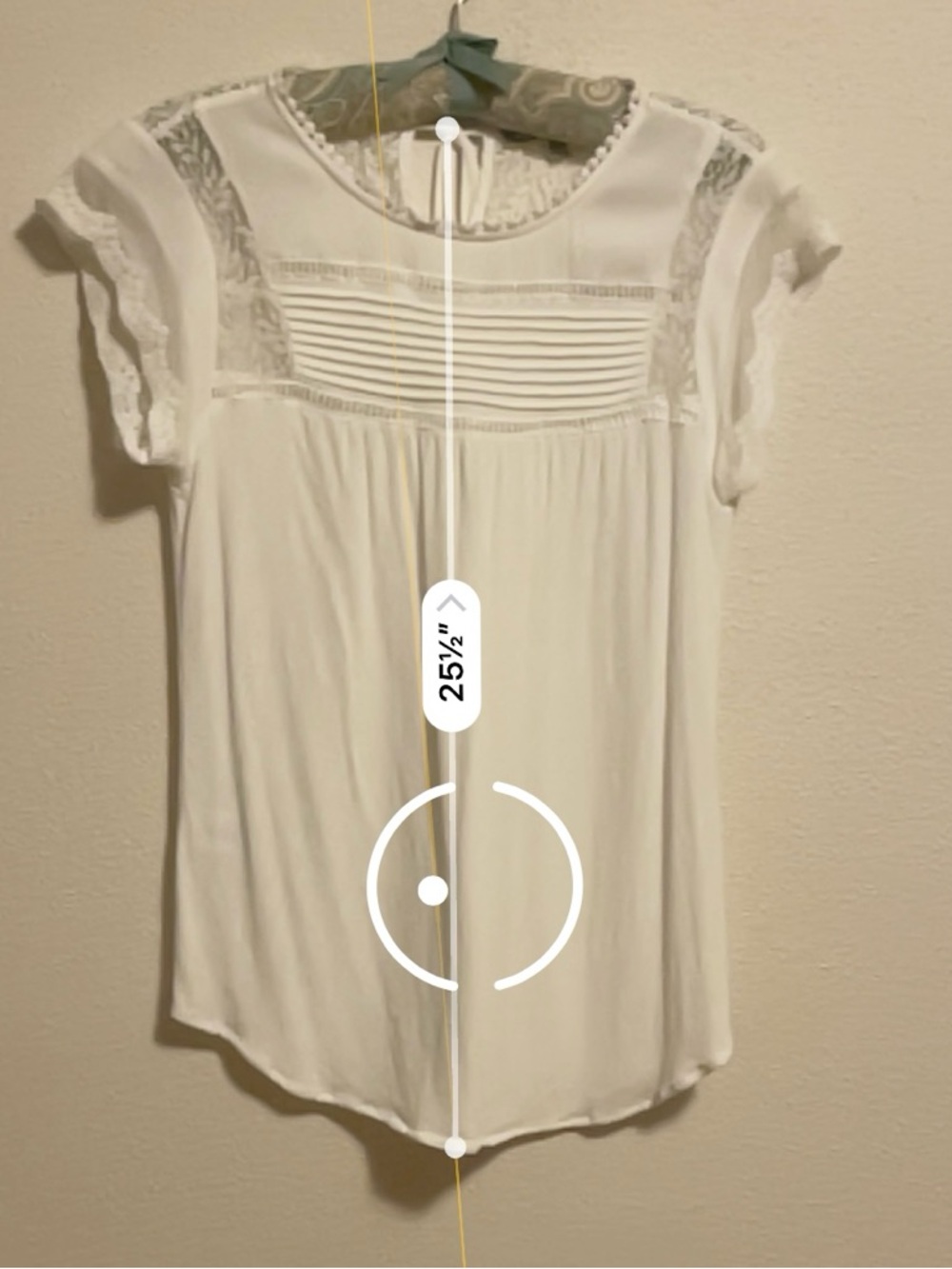 Daniel Rainn Cream Lace-Trim Cap Sleeve Blouse - Picture 8 of 9